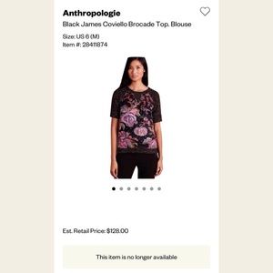 Anthropologie 
James Coviello Floral Brocade Spliced Sweater